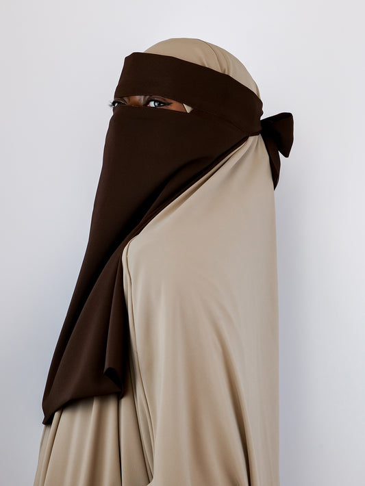 Crown Chiffon Niqab, Chocolate