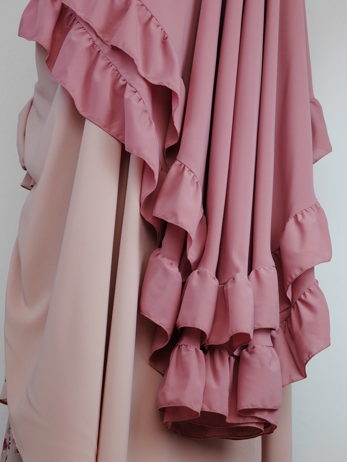 Princess Ruffled Chiffon Khimar, Romantic PRE ORDER