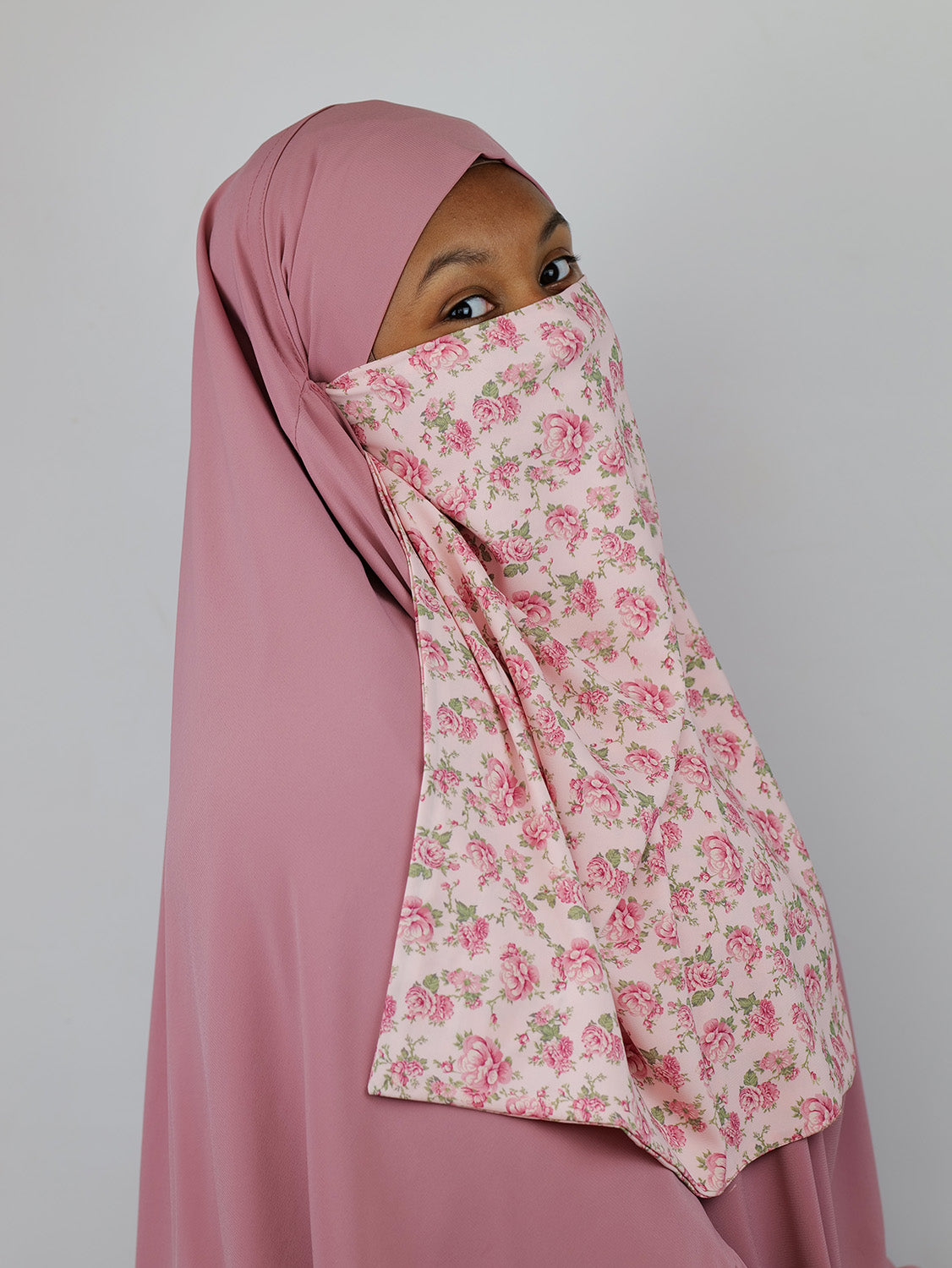 Diadem Chiffon Niqab, Romantic Garden Printed