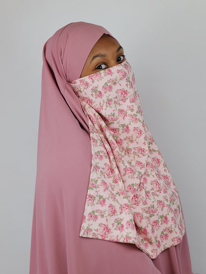 Diadem Chiffon Niqab, Romantic Garden Printed