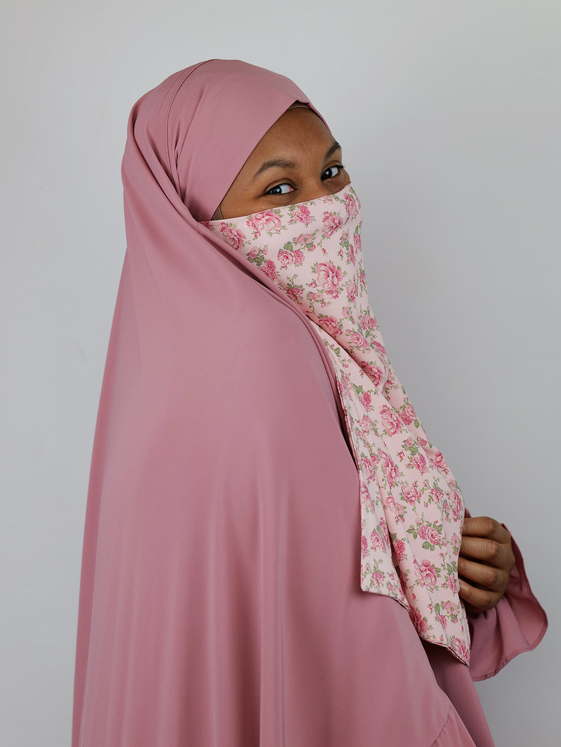 Diadem Chiffon Niqab, Romantic Garden Printed
