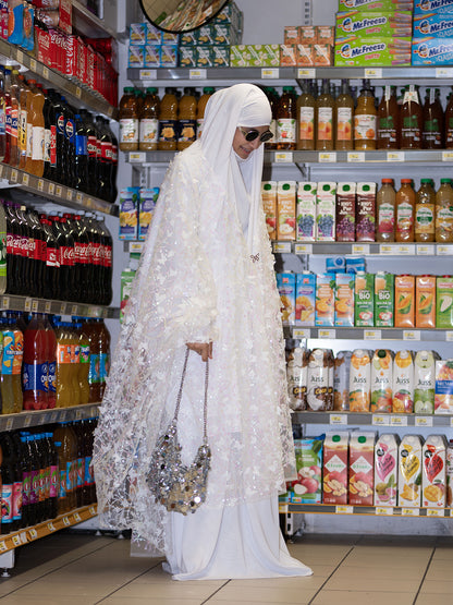 Duchess Midi Abaya Silver Bangles