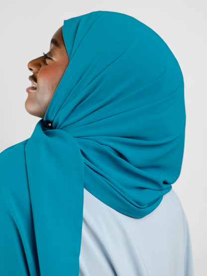 Flower Chiffon Hijab Lagoon Lotus