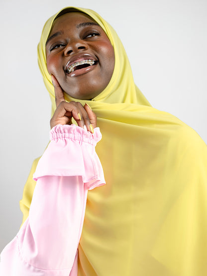 Flower Chiffon Hijab Primrose