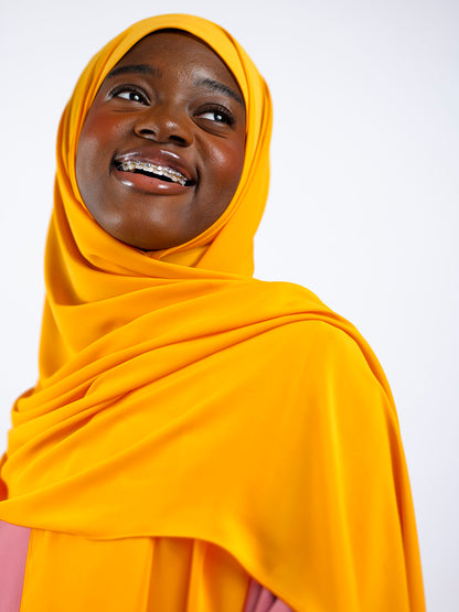 Flower Chiffon Hijab Tiger Lily