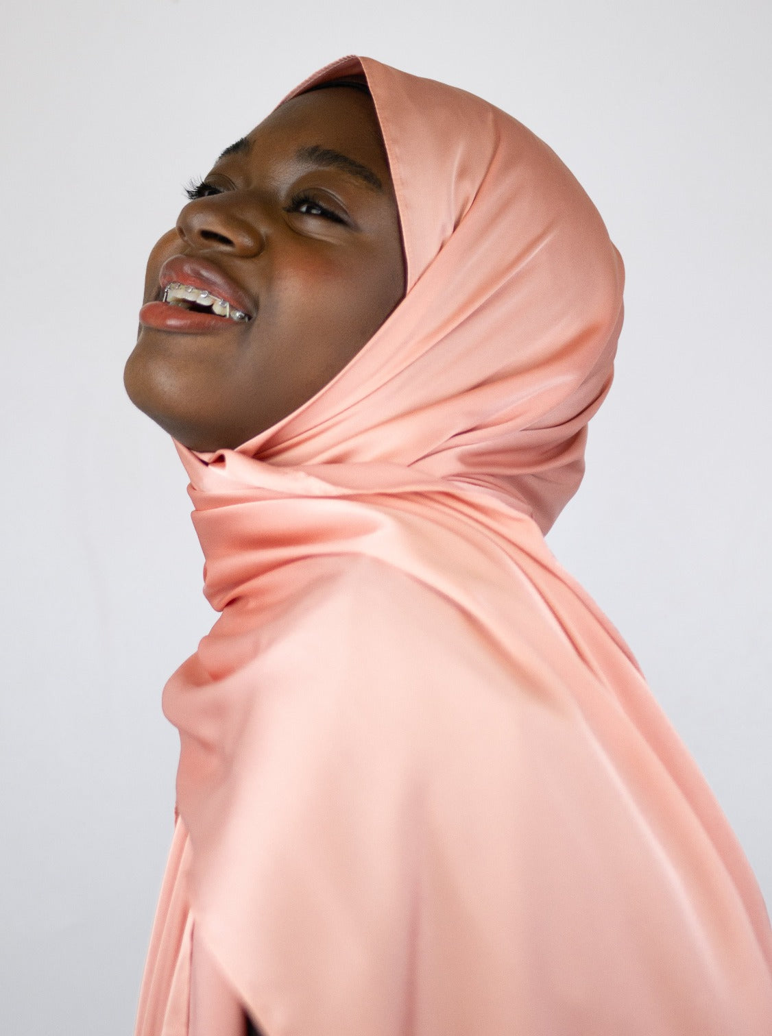 rose gold chiffon hijab