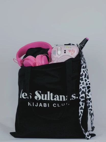 Cotton Tote Bag "Les Sultanas Originals" Black