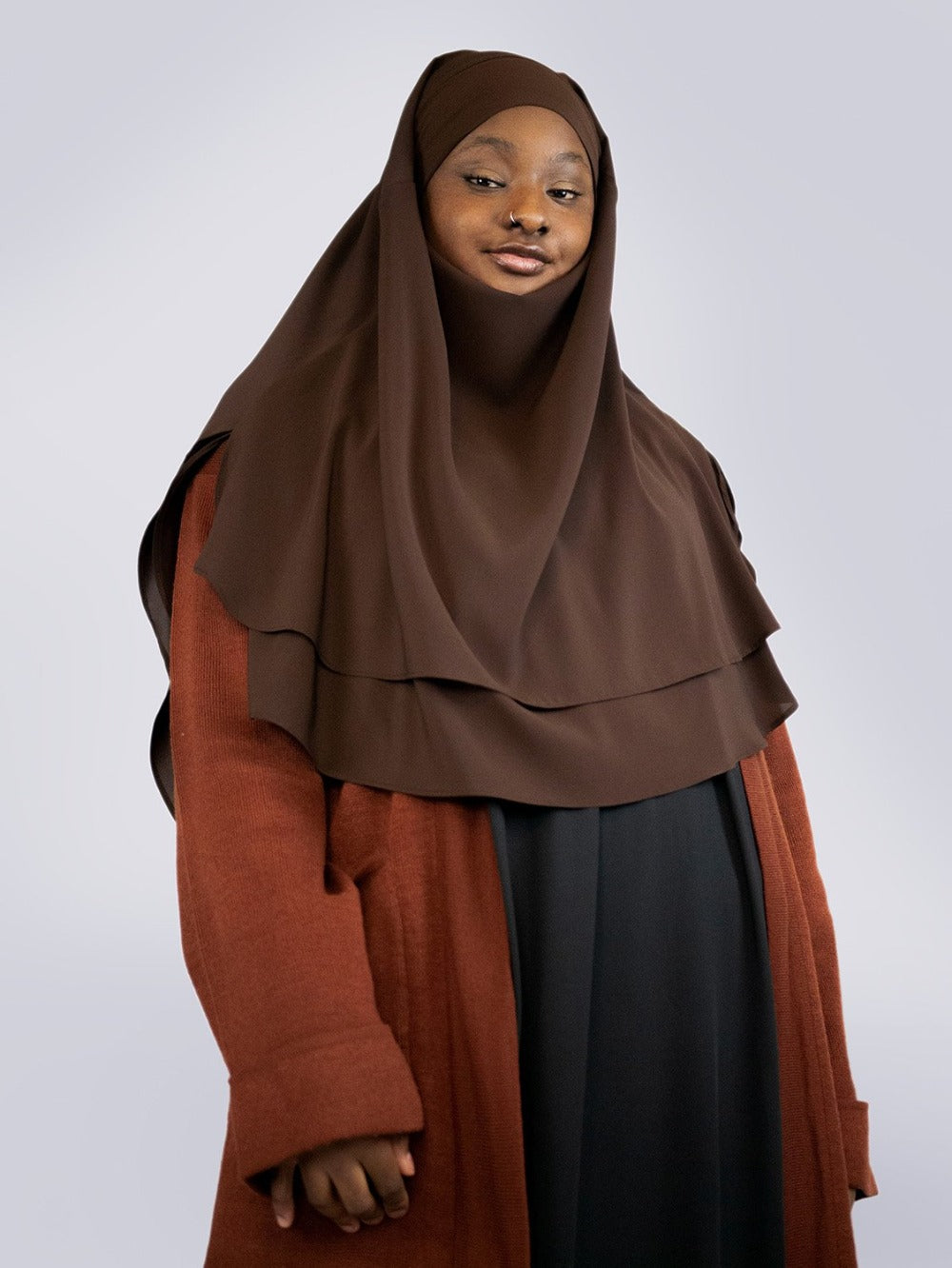 Lady Chiffon Khimar, Chocolate